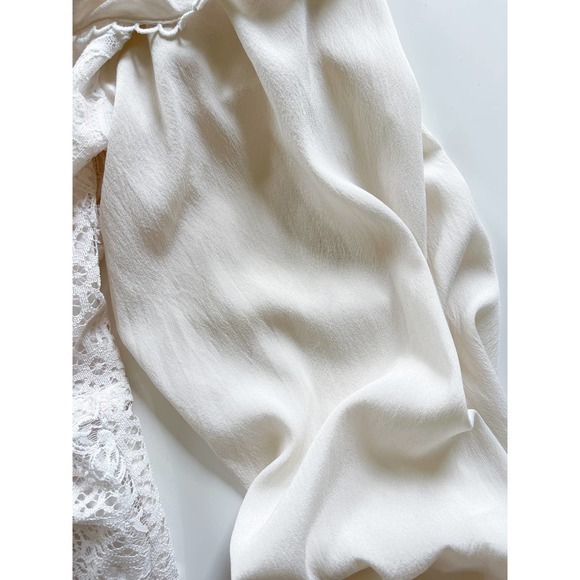 For Love‎ and Lemons Crema Silk Linen Dress in Off White Size Medium - Picture 9 of 10